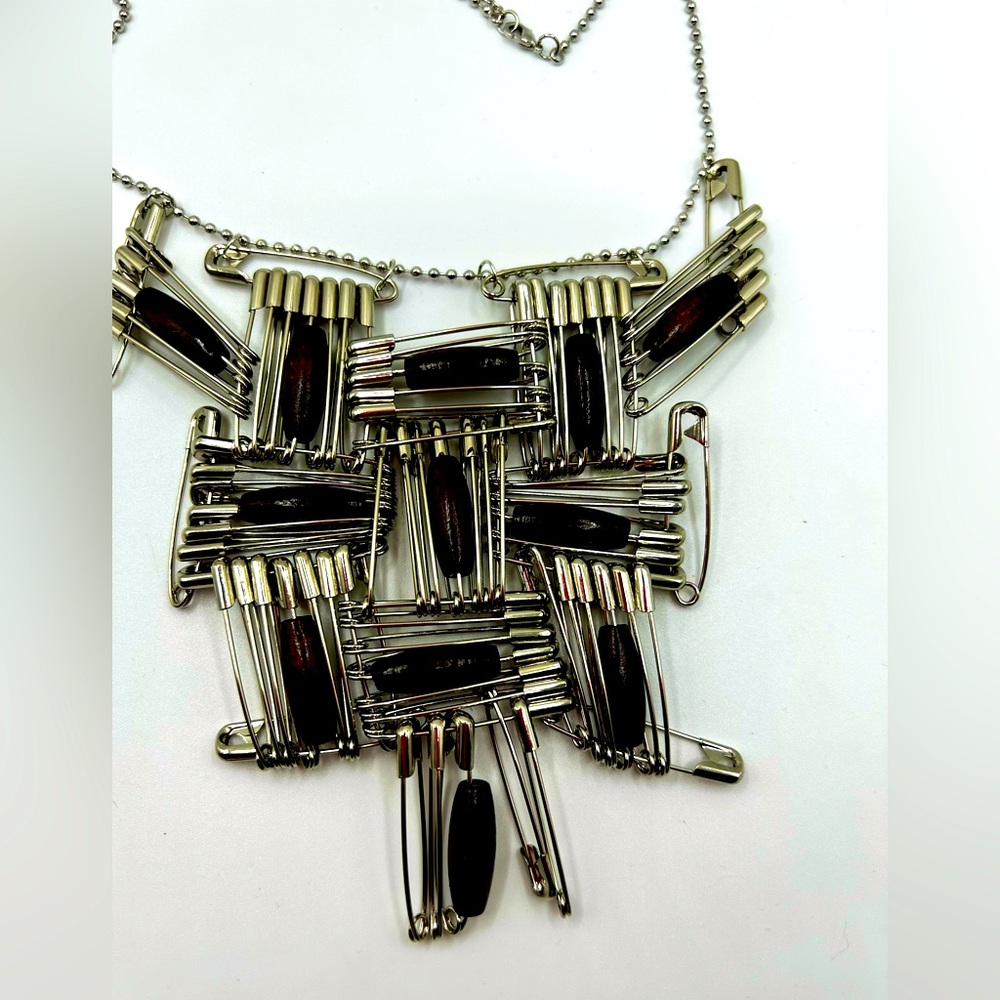 Safety pin necklace